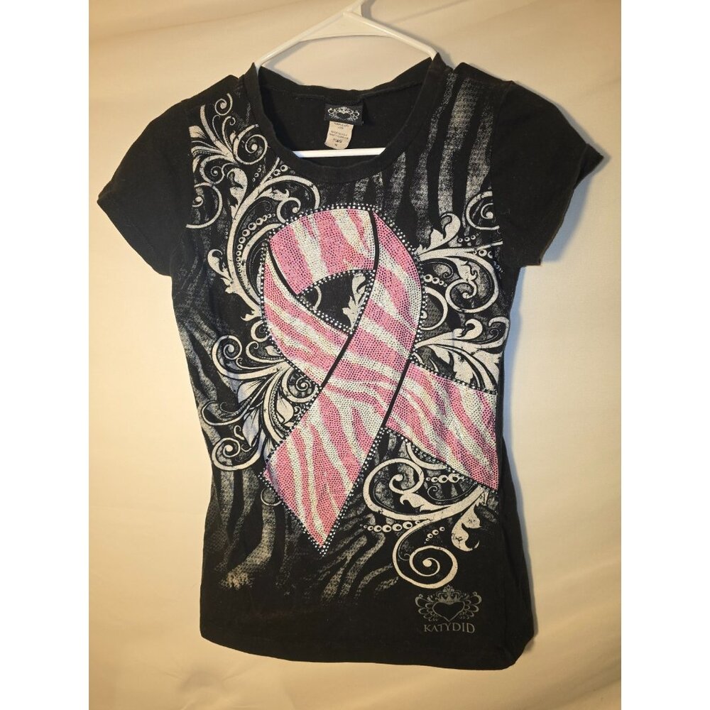 Katydid Y2K Black Shirt Top Blouse Bling Womens Juniors‎ Medium M Vintage